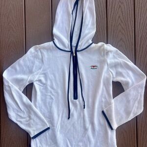 Fairway & Greene | Women’s Golf Pullover | White & Navy | Small